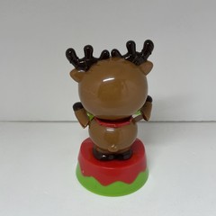 Solar Dancing Blinking Reindeer Holding JOY Sign Sun Toy Christmas Car Window