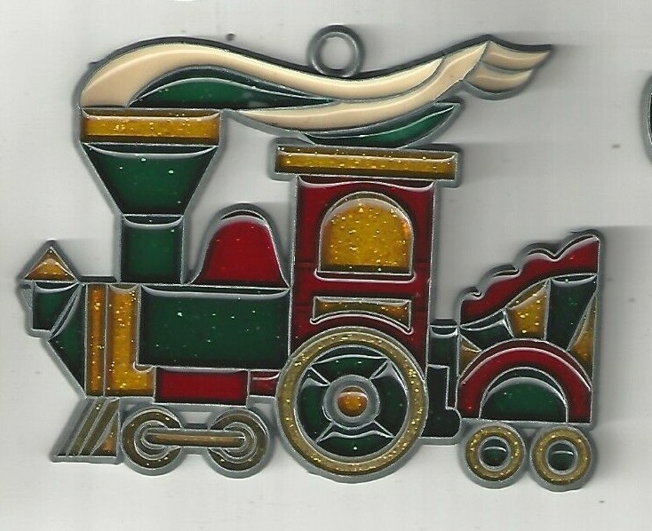 Toy Train Suncatcher or Ornament w/Suction cup (New Old Stock)