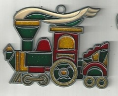 Toy Train Suncatcher or Ornament w/Suction cup (New Old Stock)
