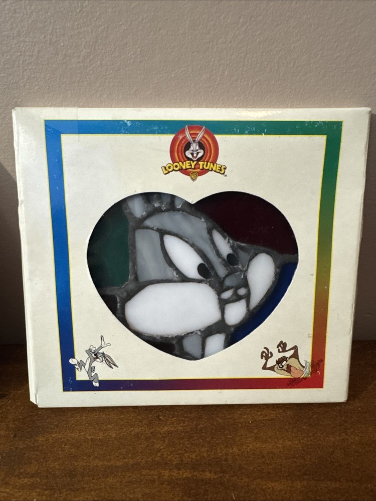 Looney Tunes Bugs Bunny 4 1/2 x 4 1/2 Stained Glass Suncatcher by Dale Tiffany