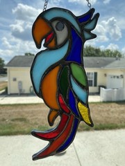 Stain Glass Parrot 9” Long.