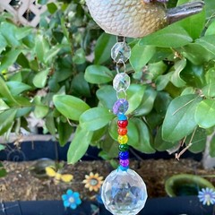 Crystal Sun Catcher, Resin Hummingbird, Rainbow Maker, Chandelier Prisms