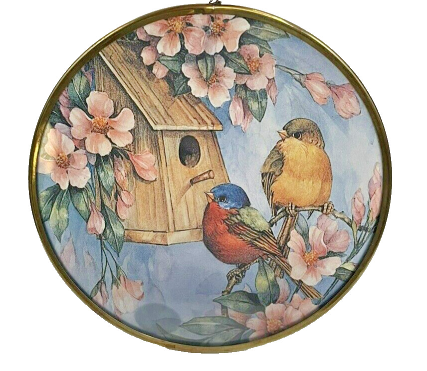 Enesco Via Vermont ArtCatchers Birdhouse Two Birds Printed Suncatcher