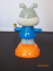 Solar Happy Easter Grey White Rabbit blue coat green button shirt orange carrot