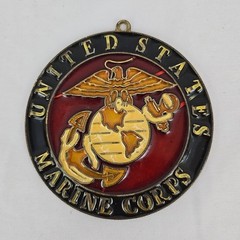 United States Marine Corps Enamel Stained Glass 4.5″ Suncatcher Ornament