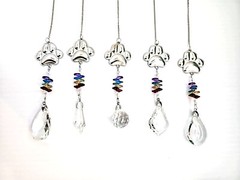 Paw Print Rainbow Bridge Suncatcher Car/Window Decoration ~ 5 Shapes ~ 9″ Chain