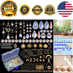 200 pcs DIY Sun Catchers Making Kits Craft for Adults Crystal Suncatchers Sup…