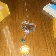 Heart Glass Hanging Suncatcher “Just One More Chapter” Crystal Prism