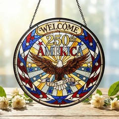 Friendship Floral Stained Glass Suncatcher Gift
