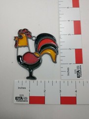 3.5″ Colorful Rooster/hen/ Chicken Stained Glass Hanging Garden Suncatcher