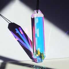 1/2pcs Large Crystal Sun Catcher Prisms for Windows, Colored Suncatcher Crystals