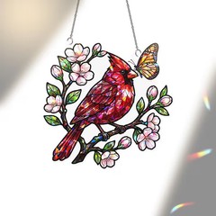 Holographic Acrylic Suncatcher Red Window