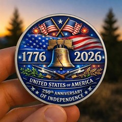 250th Anniversary Independence Day 3D Print Coin