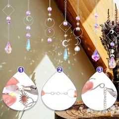 Elegant DIY Crystal Sun Catchers Kit – 355 Pieces for Indoor and Garden Use