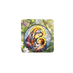 Virgin Mary Baby Jesus Stained Glass Sun Catcher Christian Home Decor Gift