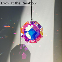 3Inch Rainbow Sun Catcher Crystals for Windows AB Colored Large Crystal Octagona