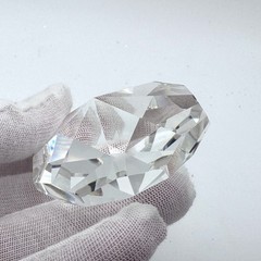 2” Vintage Octagon Faceted Crystal Prism Pendant – Single Hole Chandelier Drop