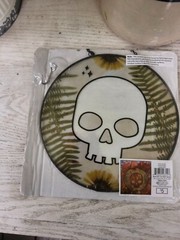 Target Bullseye Sunflower Skull Glass Sun Catcher Beautiful Design New