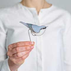 Handmade Stained Glass Bird – Plant Lover Decor Gift for Him & Her