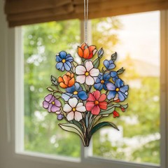 Colorful Wildflower Suncatcher Acrylic