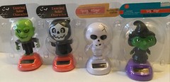 Solar Power Dancing Halloween Bobble Head CHOOSE Witch Skeleton Reaper Monster