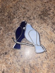 Stained Glass Birds Suncatcher Lot 3 Pieces