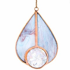 Crystal Suncatcher Handcrafted Stained Glass Teardrop Rainbow Maker Window Decor