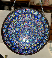 Notre Dame Rose Window Glassmasters Stained Glass Guild Religious Sun Catcher