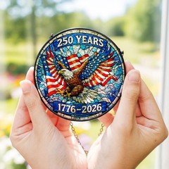 United States 250th Anniversary Stained Glass Suncatcher