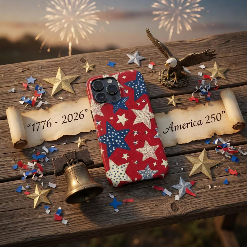 250th America Patriotic Stars Tough Case Phone Series