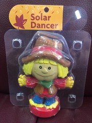 NEW Solar Powered Dancer Thanksgiving Harvest Scarecrow Bobble Head Sun Catcher!