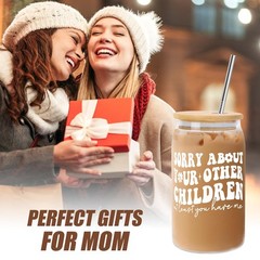 Personalized Mother’s Day Gifts for Mom, Stepmom, Wife – 16oz Can Glass, Unique