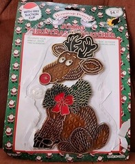 Lot Of 3 Jumbo ’95 Vintage Christmas Tree, Snowman, Reindeer Suncatchers