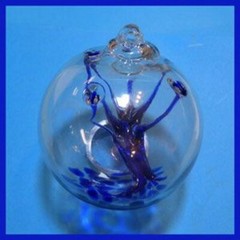 Hanging Glass Ball 4″ Diameter Cobalt Tree Witch Ball (1) HGB16A