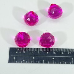 4x 20mm Suncatcher Crystal Ball, chandelier jewelry craft pendant supplies green