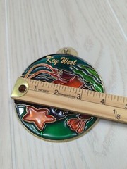 Sun catcher Key West FL lobster faux stained glass green orange yellow star