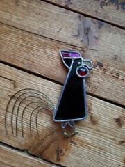 Stained Glass Rooster Suncatcher, Handmade. Adorable