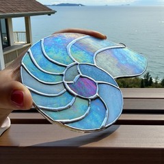 NEW Sea Shell Stained Glass Window Sun-catcher