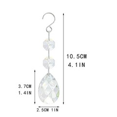 20pcs 38mm Clear Grid Chandelier Crystal Pendants,Crystals Beads for Chandeli…