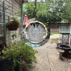Acrylic Sun Suncatcher Hanging Cord Ornament Light Reflecting Design Home Decor