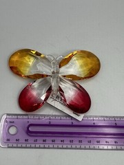 Ganz Crystal Expressions Acrylic Butterfly Ornament Suncatcher Yellow/Red