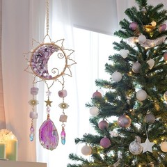 Amethyst Crystal Suncatchers for Windows Hanging Decor Rainbow Sun Catcher fo…