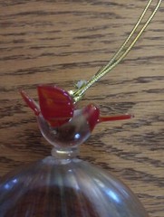 2003 Avon Glass Hummingbird Suncatcher Window Ornament Iridescent Vintage