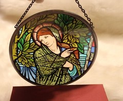 Winged Heart Suncatcher Stained Glass Winchester Cathedral Madonna Handpainted