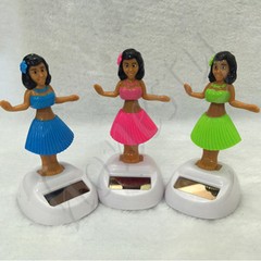 Fashion Solar Powered Dancing Hula Girl Swinging Bobble Home Car Decor Toy Gift