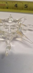 Clear Glass Sun Face Suncatcher Paper Weight Glossy Finish for Any Room