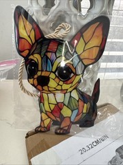 Adorable Chihuahua Acrylic Suncatcher Cozy Home Decor Window Plaque Dog Gift