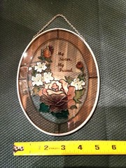 My sister my friend suncatcher Wall window hanging glass gift flowers