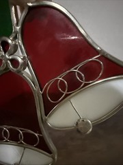 Vintage Stained Glass Multicolor Christmas Bells Suncatcher