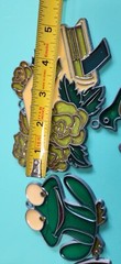 Vintage Resin Suncatchers Lot of 7 Butterfly Peacock Flamingo Bible Florida Frog